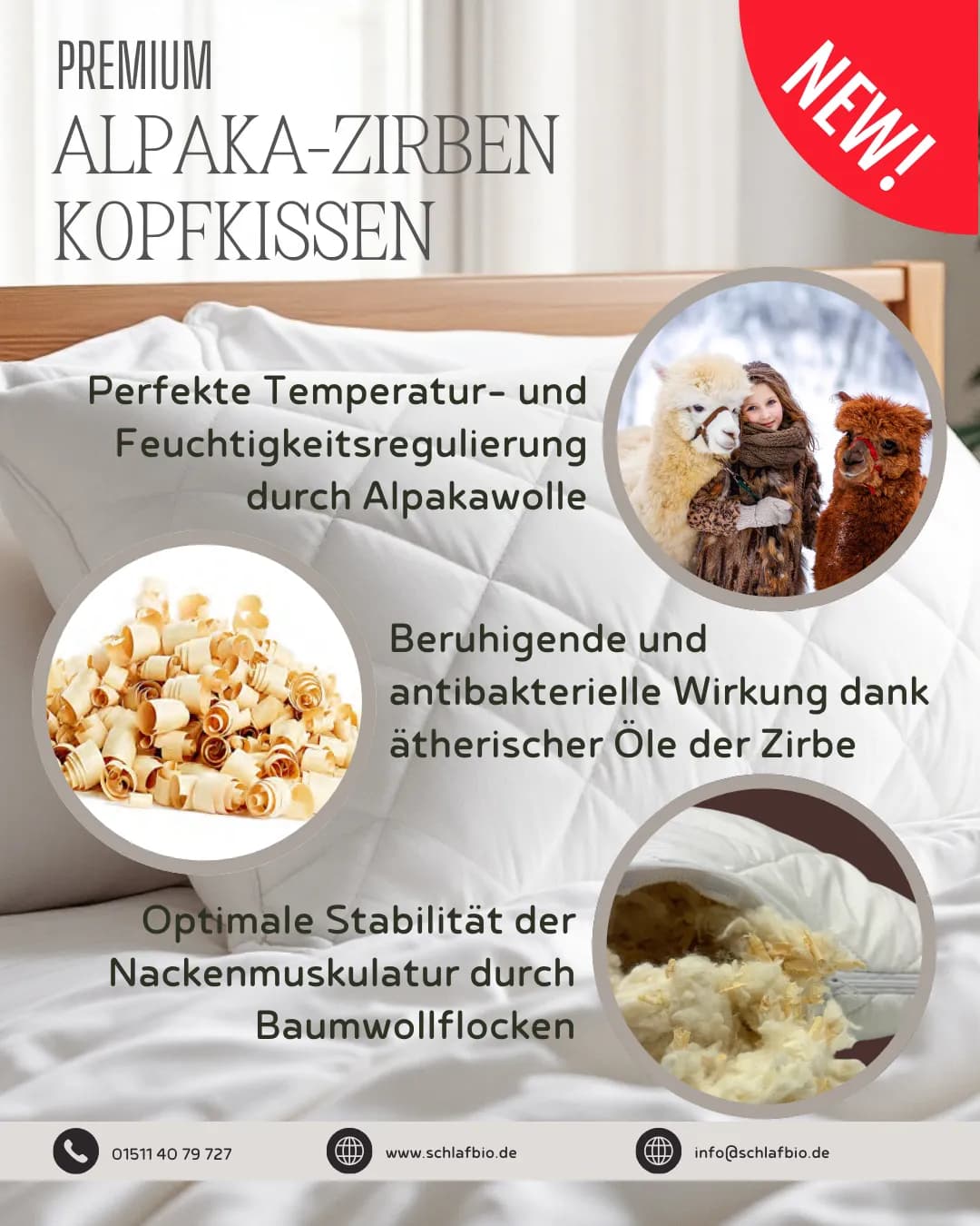Alpaka-Zirben Kissen