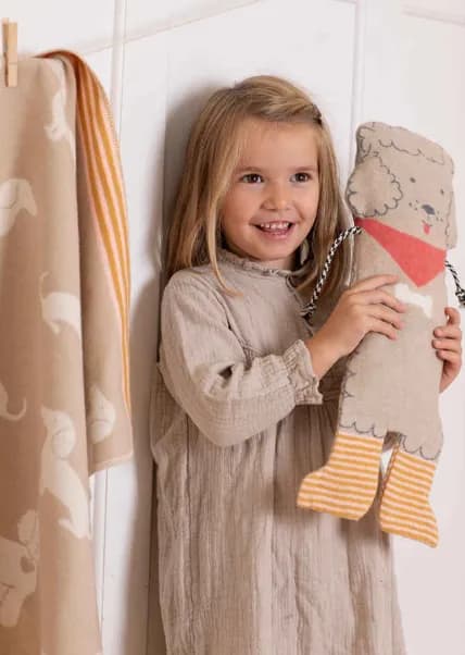 Kinder Kuscheldecke Hund Decke in Puppe Geschenkidee