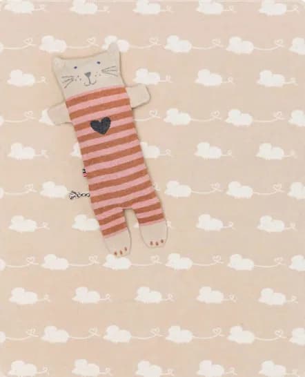 Kinder Kuscheldecke Katze Decke in Puppe Geschenkidee