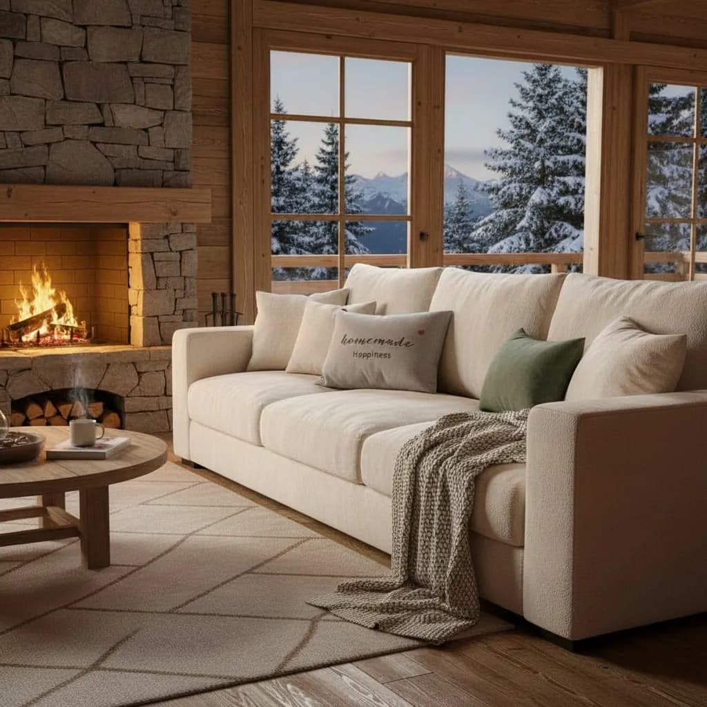 Sofakissen Set 40x60 cm – Federkissen mit Flanell-Bezug - kuschelig weich