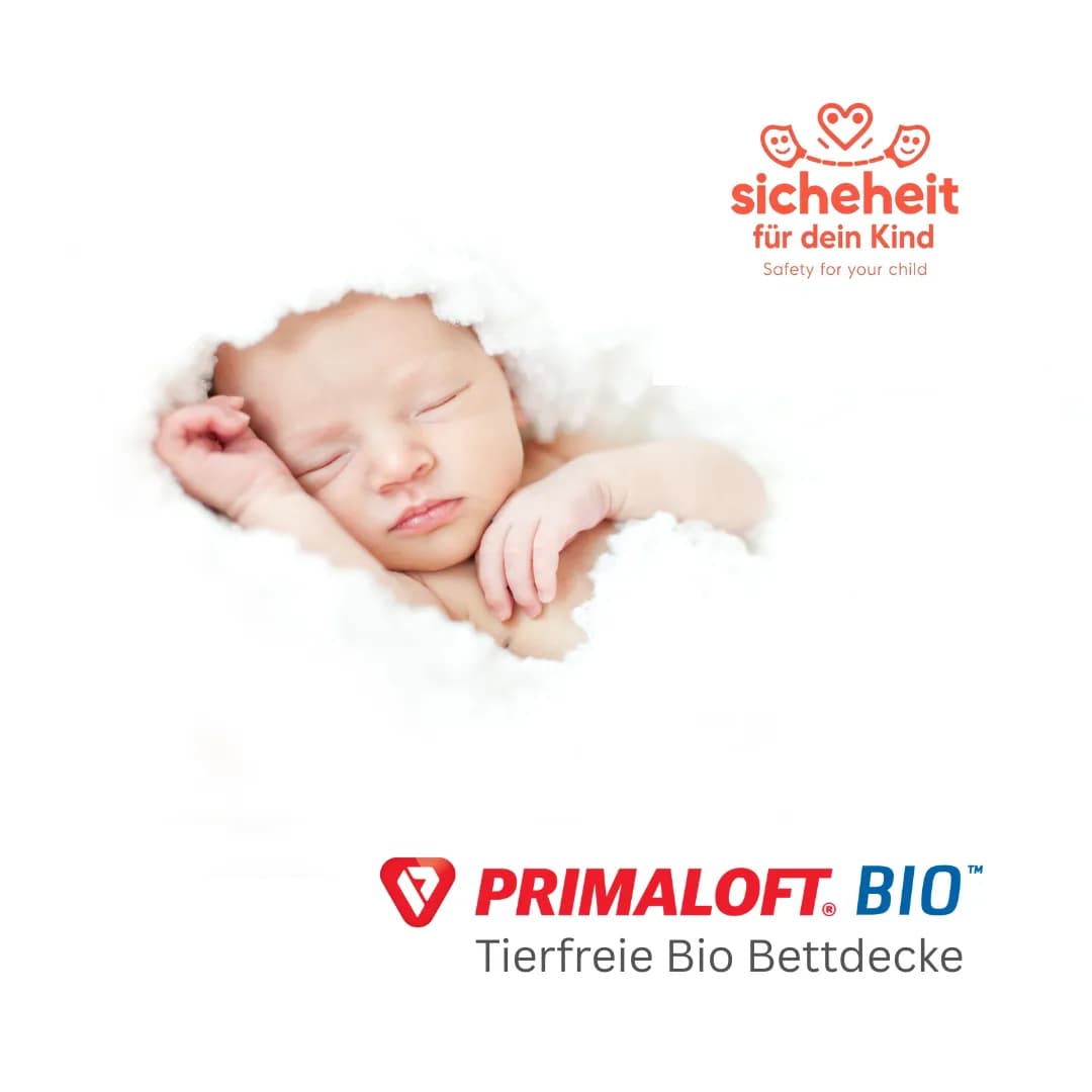 Sommer Bettdecke 100x135 cm für Babys und Kleinkinder mit Bio Faser Primaloft gefüllt