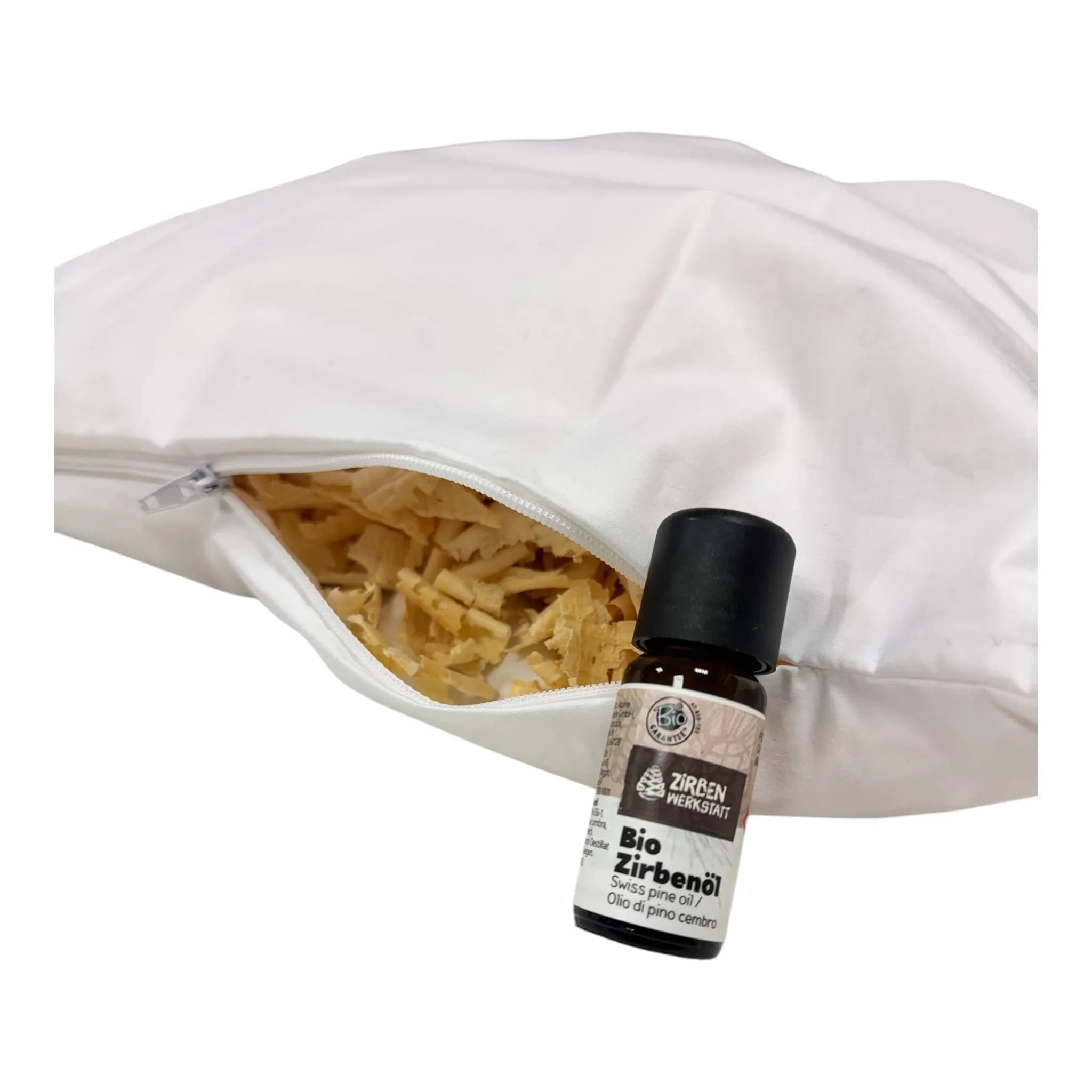Zirbenkissen mit Bio Zirbenöl als Set 40x40 cm