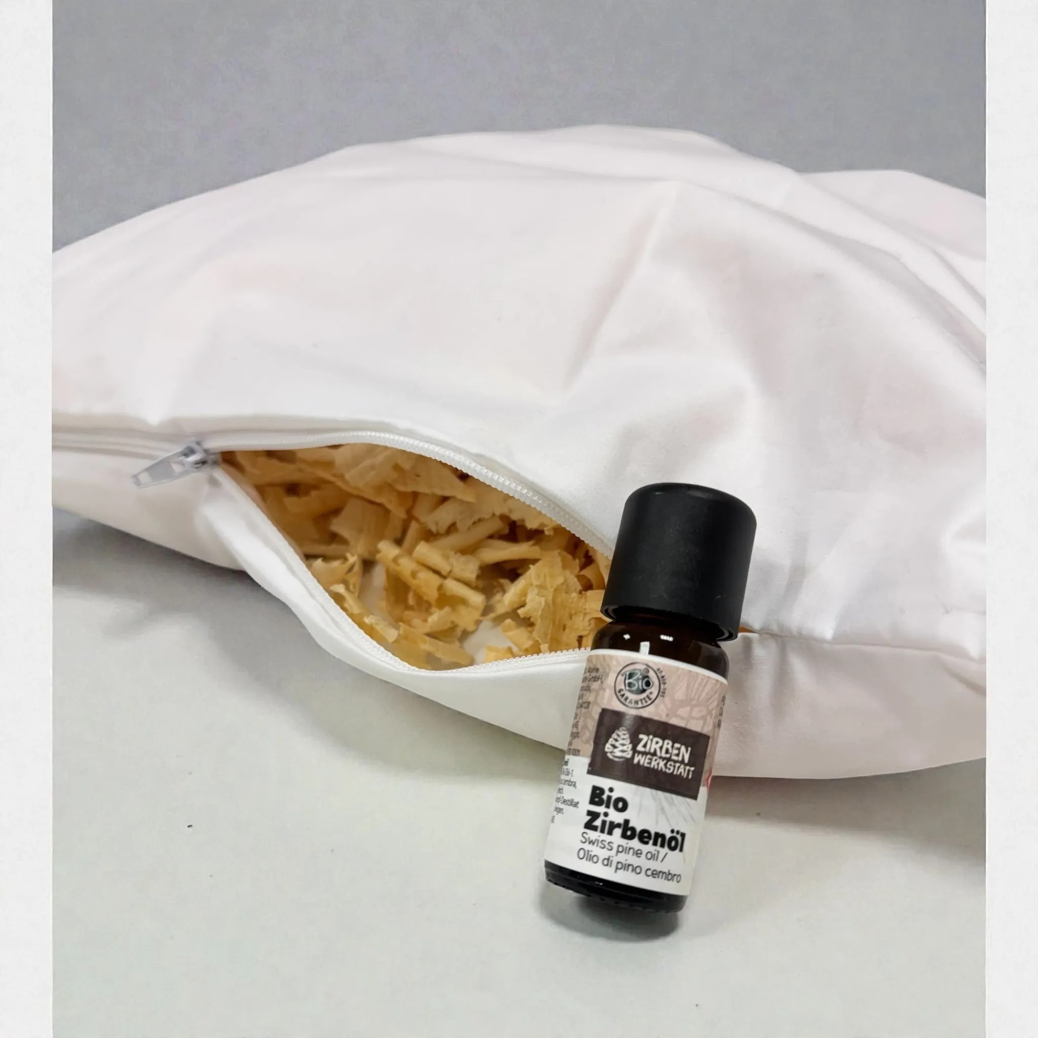 Zirbenkissen mit Bio Zirbenöl als Set 40x40 cm